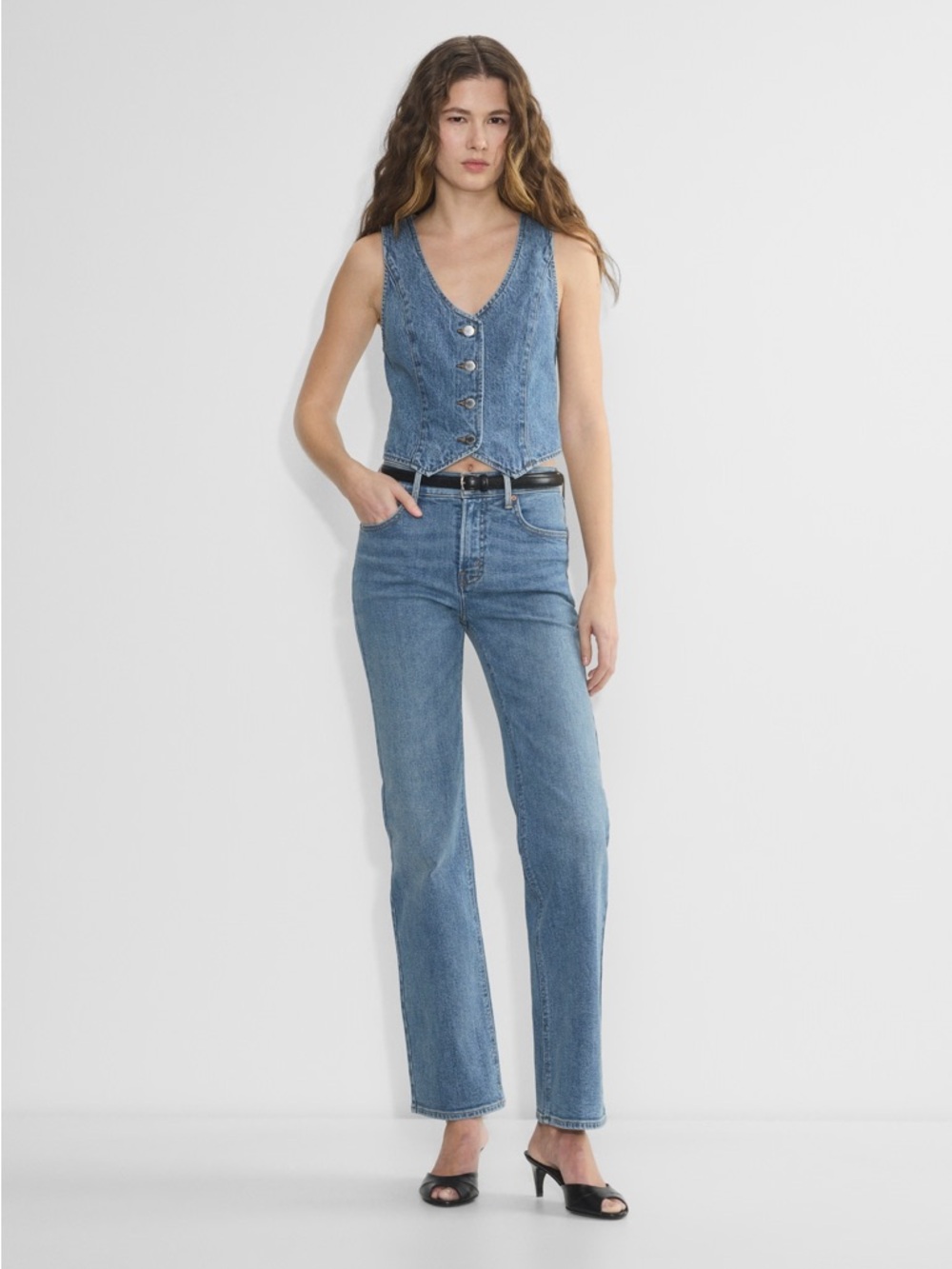 Aritzia Denim Forum 90s snatched Wide Leg Jeans